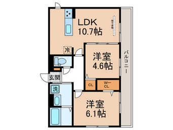 間取図 GRAMM桂北滝川B棟