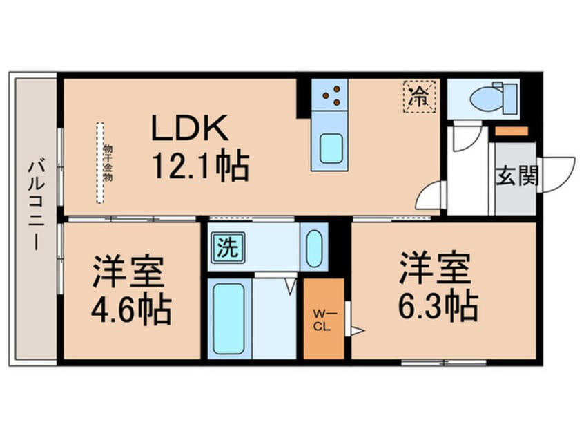 間取図 GRAMM桂北滝川B棟