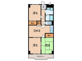 間取図 シャト－水田Ⅱ