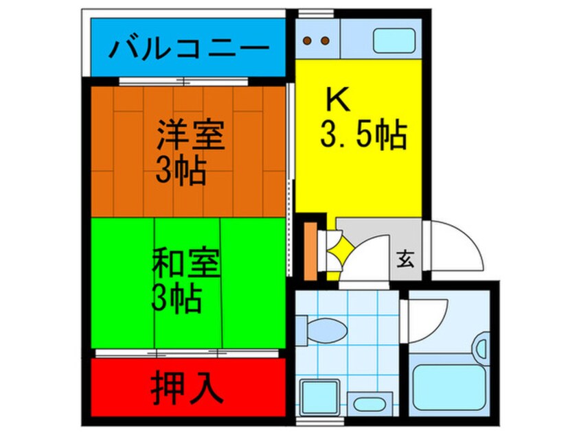 間取図 ピンクフラミンゴ