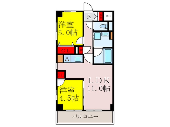 間取り図 フェリシア江坂
