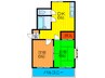 マンションハシモト 2DKの間取り
