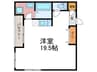 Maison京都にじょう 1Rの間取り