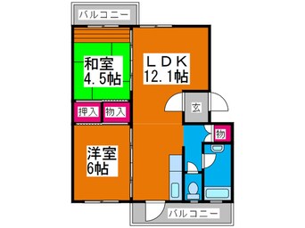 間取図 泉北竹城台一丁２街区１０号棟