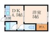 東武コーポ 1DKの間取り