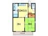 カ－サ オクムラ 2DKの間取り