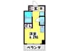 エルミタ－ジュ難波南Ⅴ 1Rの間取り