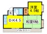 平野西第二シャルマン 2DKの間取り