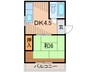 三東マンション 1DKの間取り