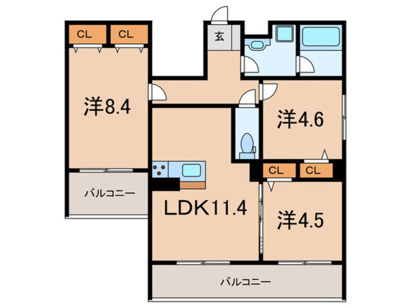 間取図 門戸厄神・M社計画新築工事
