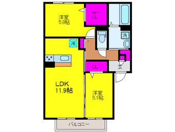 間取図 ｌｅ　ｃｈｅｚ　ｍｏｉ