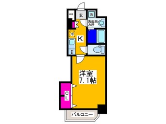 間取図 ﾚｵﾝｺﾝﾌｫｰﾄ難波ﾐﾗｰｼﾞｭ(901)