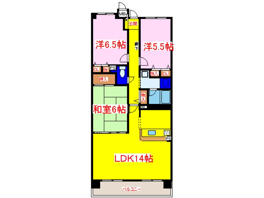 間取図 ソルプラ－サ堺