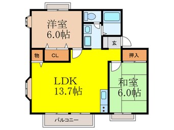 間取図 レオコ－ト２１