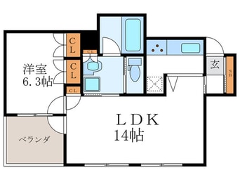 間取図 リ－ガル京都二条城東(702)