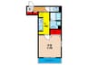 Ｗｅｌｌｓ　ＨａｌｌⅡ 1Kの間取り