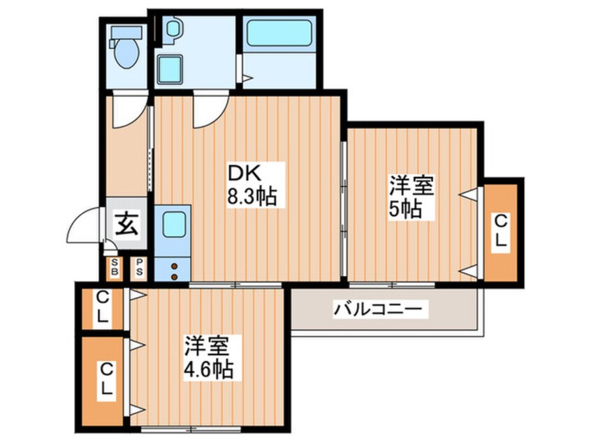 間取図 ピレーネ明和