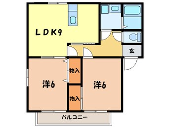 間取図 イエロ－ヒルズＢ棟