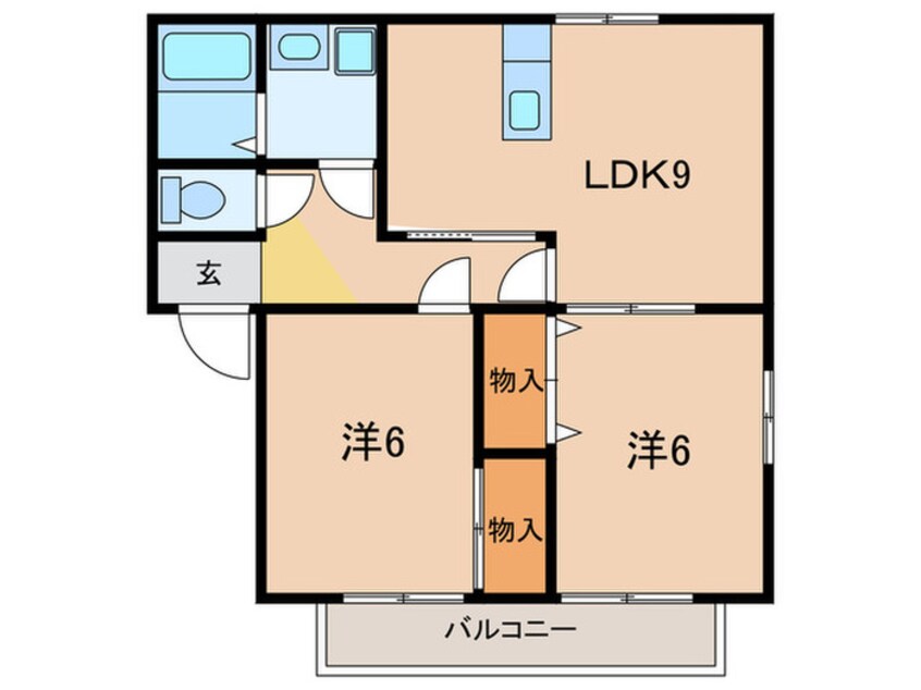 間取図 イエロ－ヒルズＢ棟