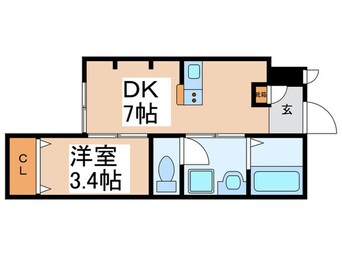 間取図 ｴﾇｴﾑｷｬﾄﾌｳﾞｧﾝﾄｩﾚｰｽﾞｻｳｽ
