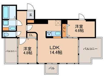 間取図 ＡＬＺＡ西天満