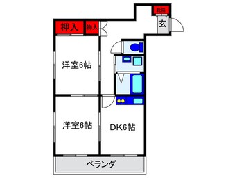 間取図 エルベコ－ト岡町