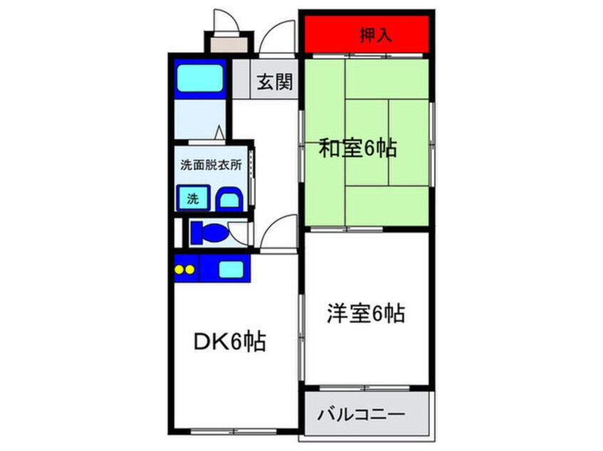 間取図 エルベコ－ト岡町