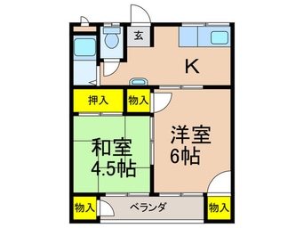間取図 男山フラット