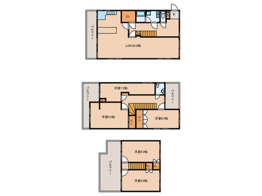 間取図 ハイツエルソール貸家