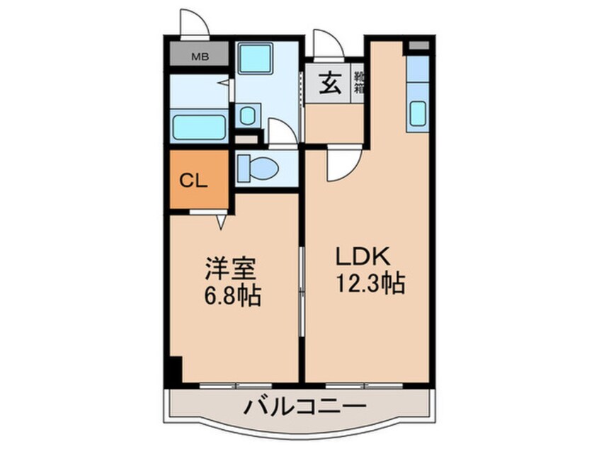 間取図 サンパティ－クフロ－ル