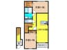 アルルⅠ番館 2LDKの間取り