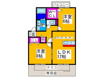 間取図 セレブリティ長吉Ａ棟