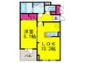 リアン鳳 1LDKの間取り