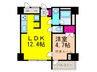 Murata Mansion Artist court 1LDKの間取り