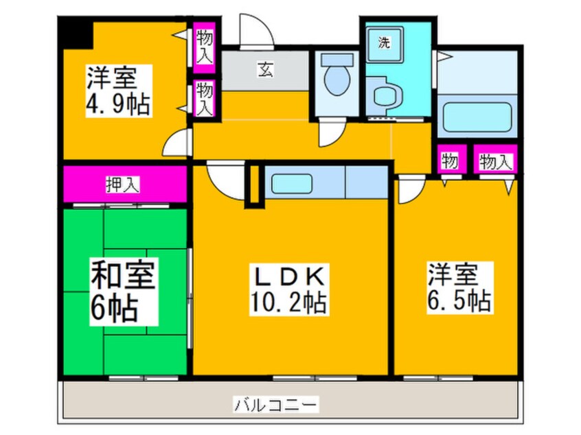 間取図 セレーノ山之内