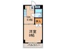 シャトー背戸口 1DKの間取り