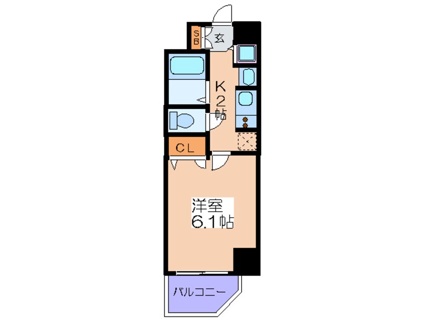 間取図 ﾌﾟﾚｻﾝｽ中之島公園ｸﾞﾗｼｱ(1304)