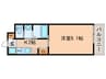 La Vita東寺 1Kの間取り
