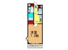 プロヴァンスプリ－ズ 1Kの間取り