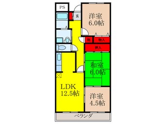 間取図 ヴェルデュ－ル南茨木