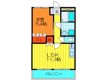 間取図 グランドソレ－ユⅡ