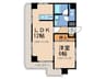 サンメゾン大開 1LDKの間取り