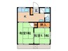 辻本ニュ－コ－ポ 2Kの間取り