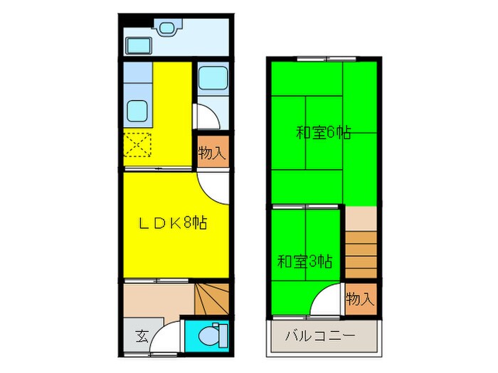 間取り図 栄根２丁目テラスハウス