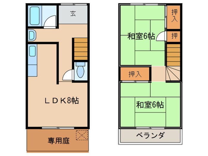 間取り図 テラスみささぎ  南棟