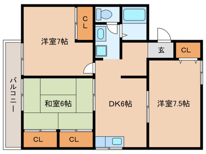 間取図 クレール名谷