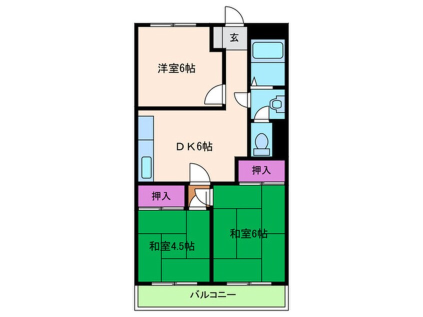 間取図 サン・ホワイティ箕面