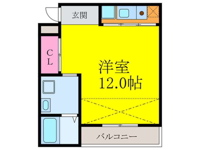 間取図 アヴェニ－ル千里丘