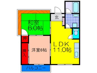 間取図 ハイツヒラオカ