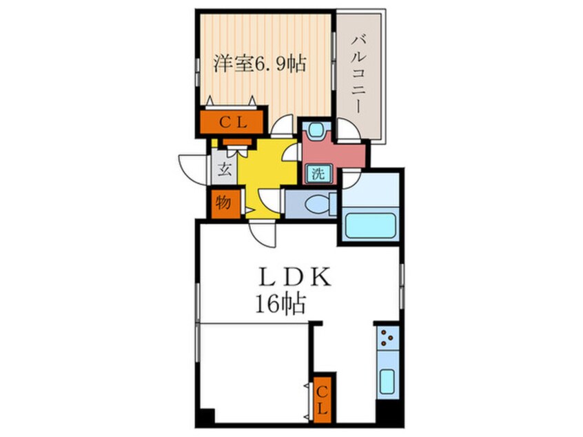 間取図 フォルム長岡天神(305)